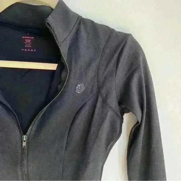 NEW Flipped Lab Long Sleeve Activewear Sparkling Black 3D Quarter Zip Size S - Picture 5 of 8